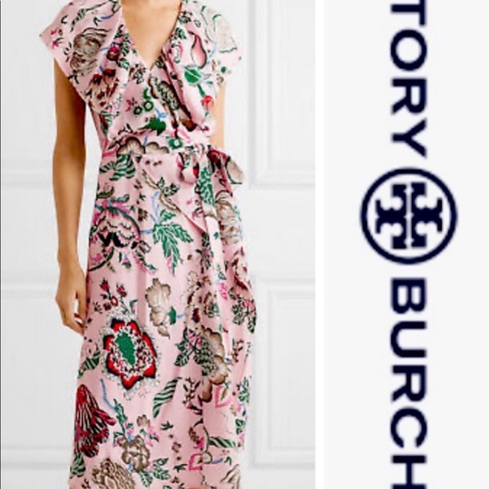 Tory Burch Adelia Ruffled Floral Dress